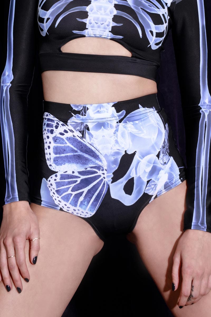 X-Ray Skeleton Shorts Set Bottom View